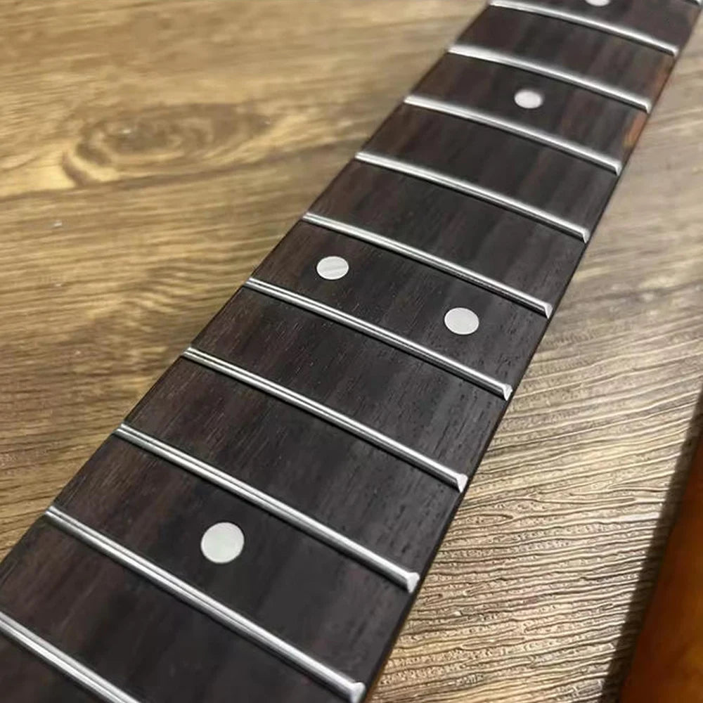 Tiger Flame ST-Style Electric Guitar Neck Stainless 22 Frets Rosewood Fingerboard for Guitar Lover Replacement Part