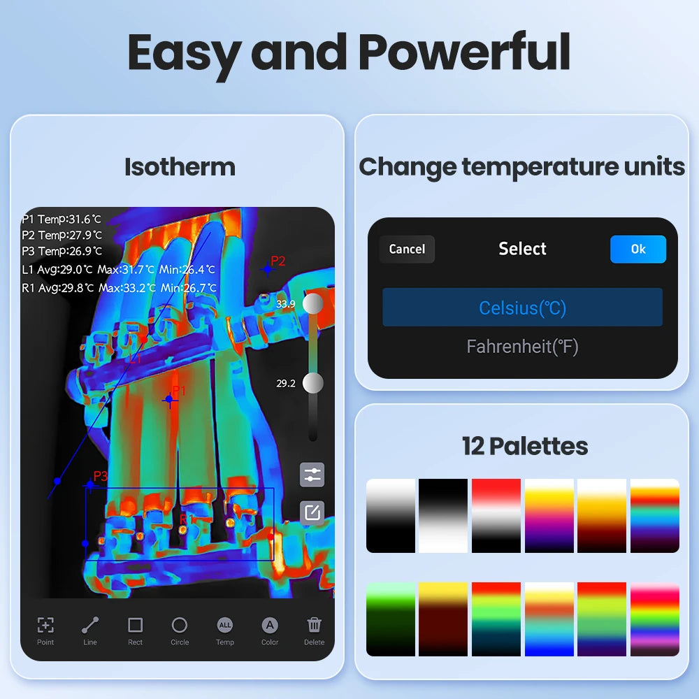 Thermal Imager P1 for USB C iPhone and Android Phone 320*240 X³IR Resolution 25Hz 600℃ Temp Range Home Leaks Inspection