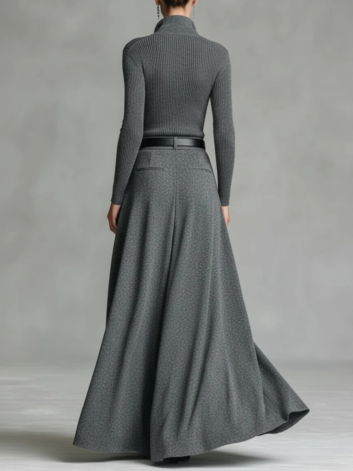 Half Zip Sweatshirt & Wide Leg Pants Matching Set 2 Piece Loungewear Co-ord Outfit Women Elegant Stand Collar Tracksuit with Pockets