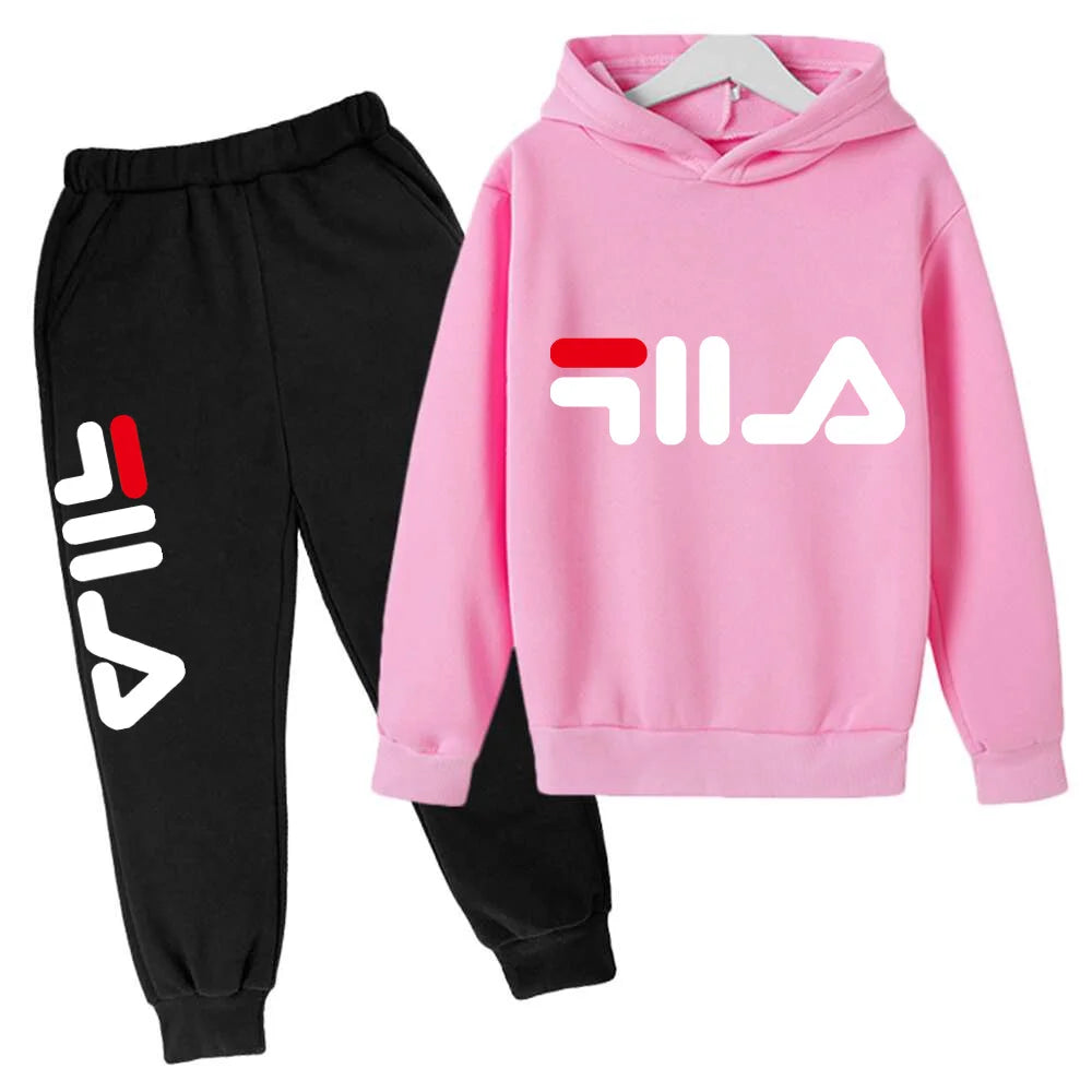 Spring Autumn New Fashion Kids Tracksuits 3-12 Years Boys and Girls Casual Sports Hoodie Tops+pants 2pcs Sets Children Clothes