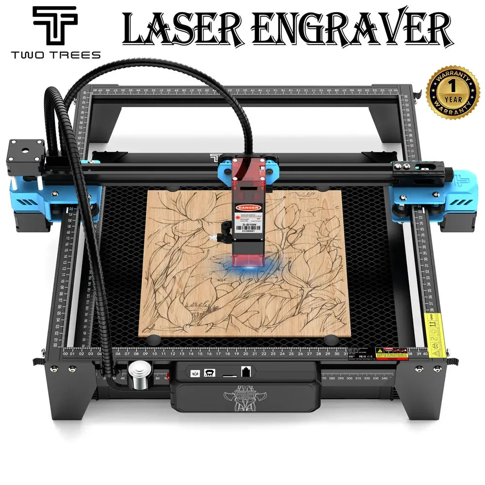 TwoTrees TTS-10 Pro Laser Engraver Stainless Steel Engraving Machine DIY Woodwork Cutting Machine 445±5nm Blue Light Cnc Machine