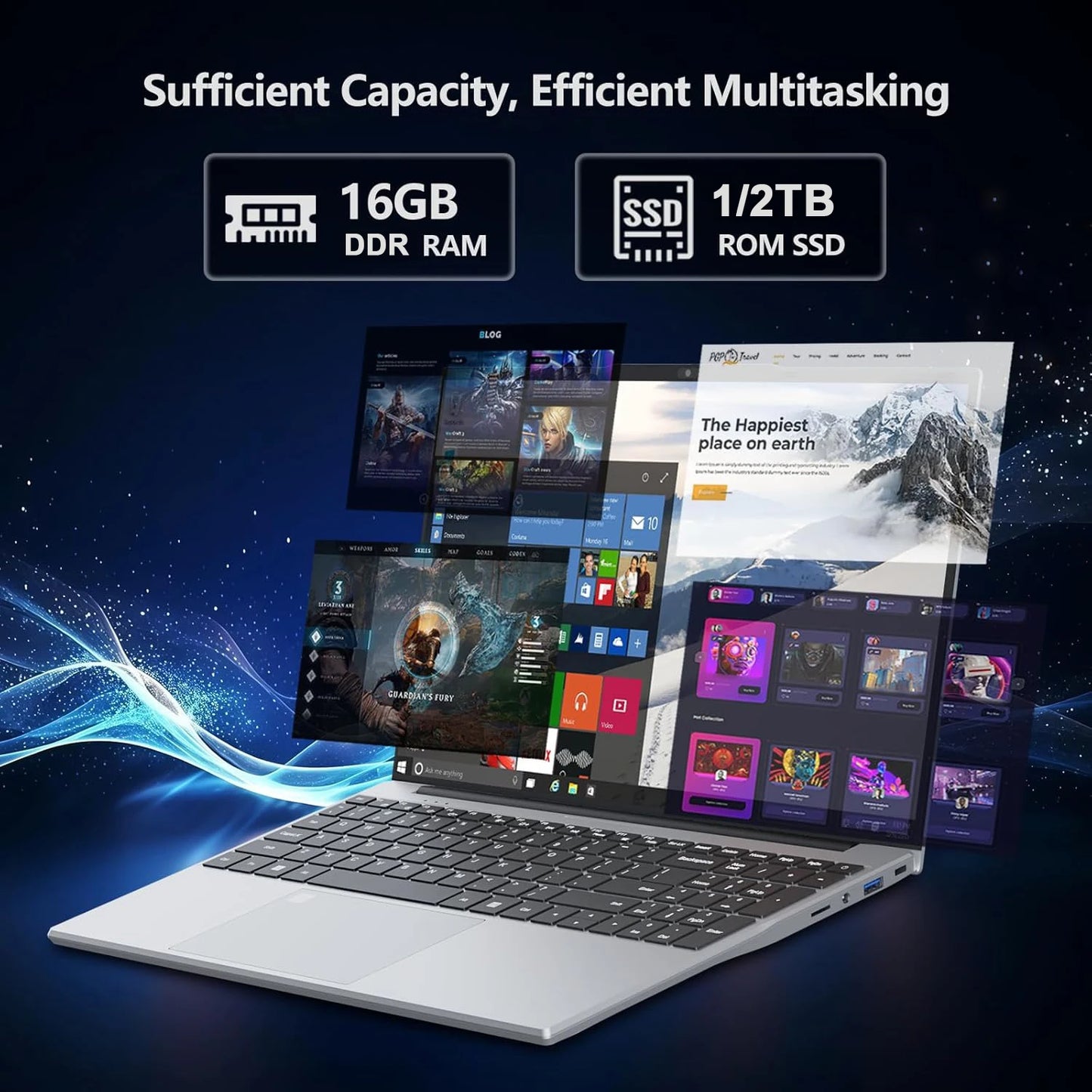 2026 Intel Core i9 10980HK 9900U Gaming Laptop Computer Windows 11 Notebook PC 16GB RAM 1/2TB SSD 15.6“ Portalbe Office Laptops