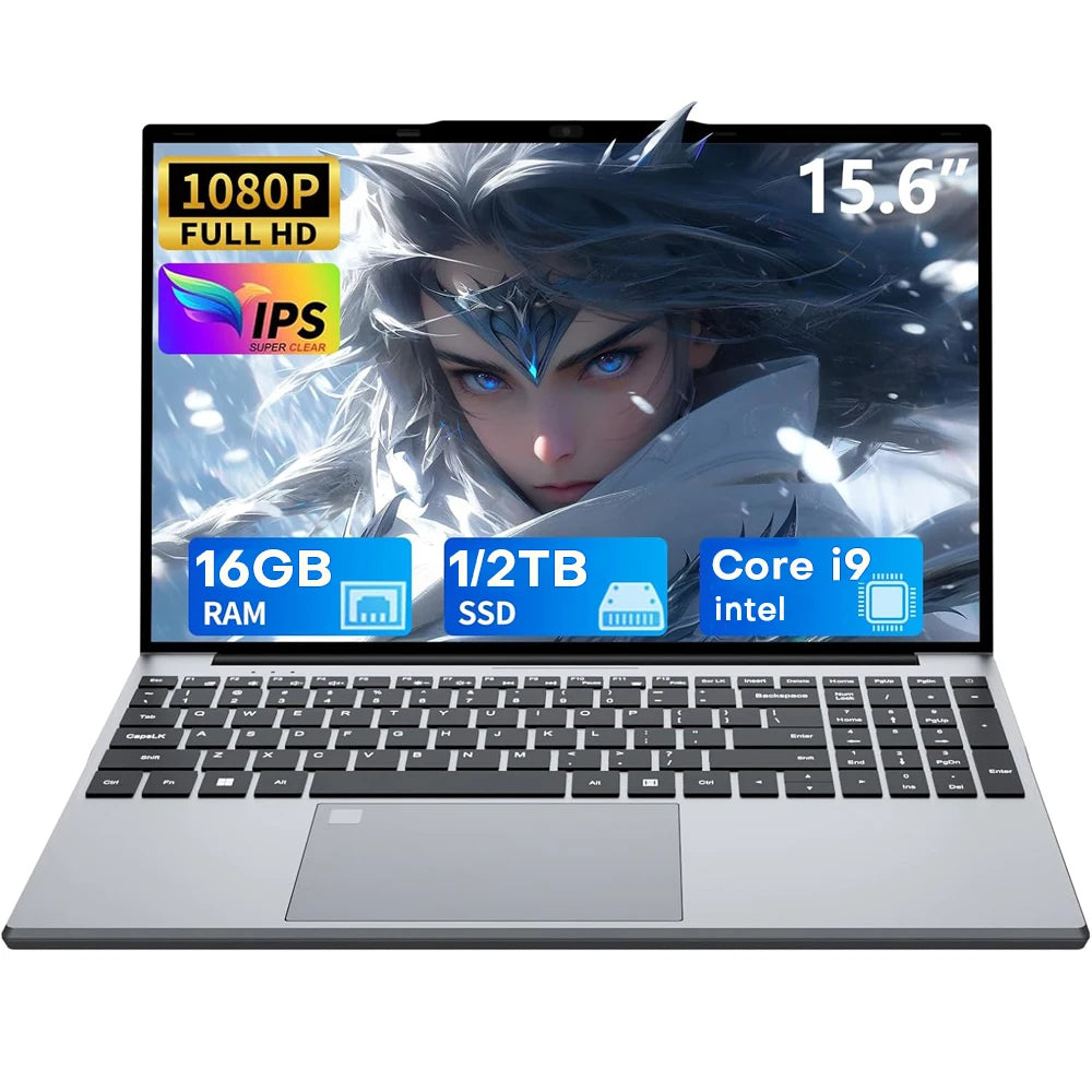 2026 Intel Core i9 10980HK 9900U Gaming Laptop Computer Windows 11 Notebook PC 16GB RAM 1/2TB SSD 15.6“ Portalbe Office Laptops
