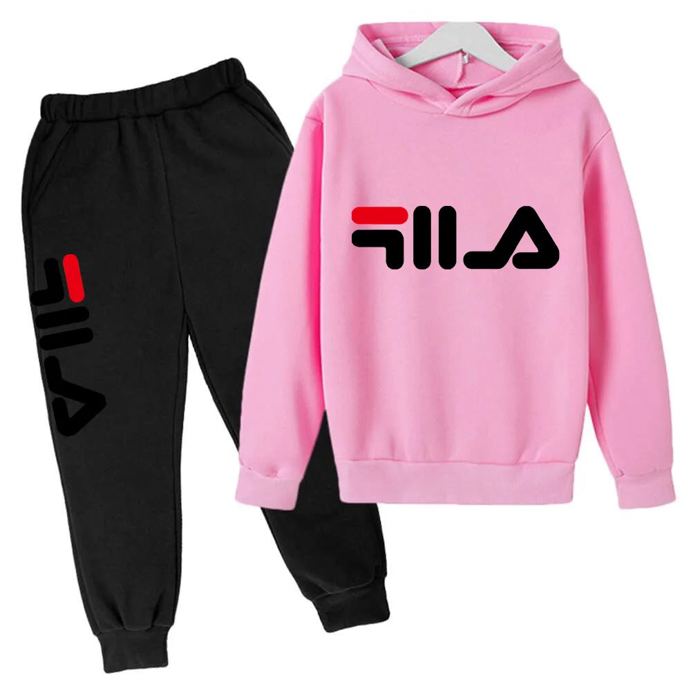 Spring Autumn New Fashion Kids Tracksuits 3-12 Years Boys and Girls Casual Sports Hoodie Tops+pants 2pcs Sets Children Clothes