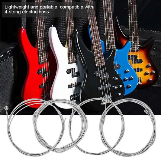 1Set Bass Strings 1mm 1.4mm 2mm 2.5mm  Smooth Anti-Rust 4-String Electric Bass Strings Instrument Accessory