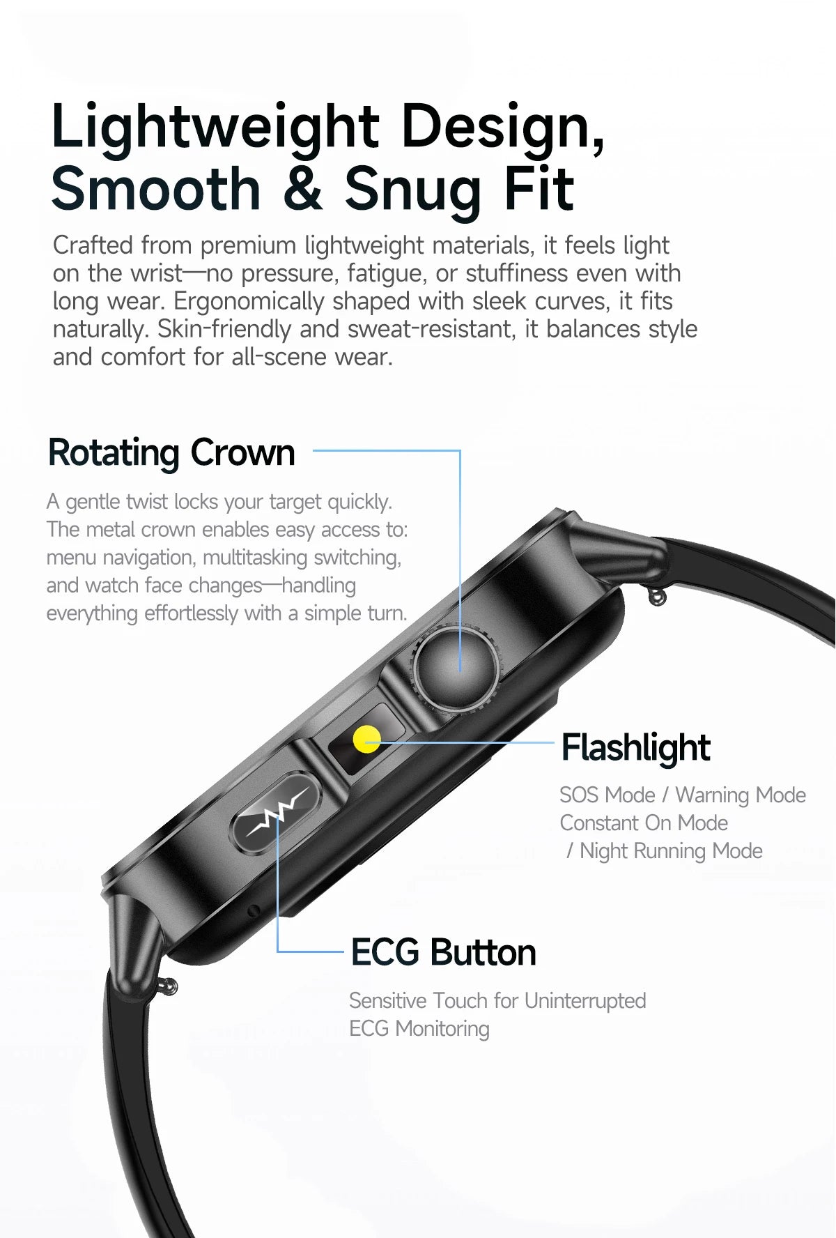 New Precise Health Care Smart Watch ECG+HRV Uric Acid Blood Lipids Emotional Perception Bluetooth Call Smartwatchs For Men Women
