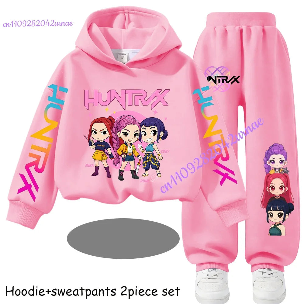 Kid Clothes Children's Zoey Hoodie Set with Boys' Rumi Casual Sports Shirt and Two Tone Girls' Soft and Comfortable Mira Pants