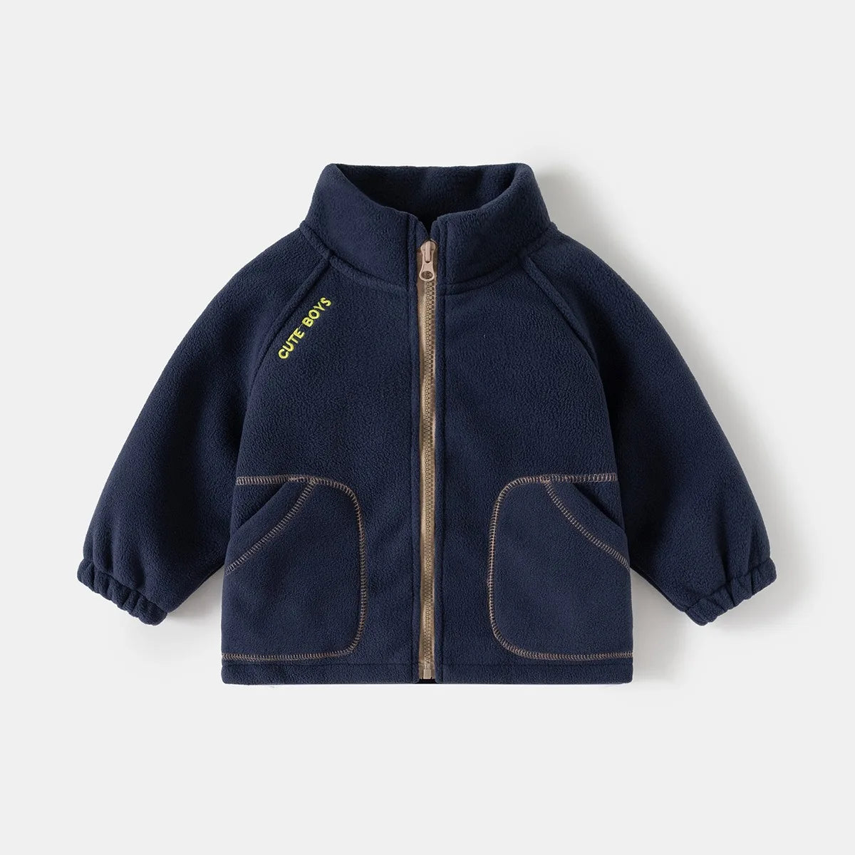 Ircomll New Children Boys Polar Fleece Jacket Autumn Winter Kids Coat Causal Toddler Stand Collar Zipper Outwear Boys Clothing