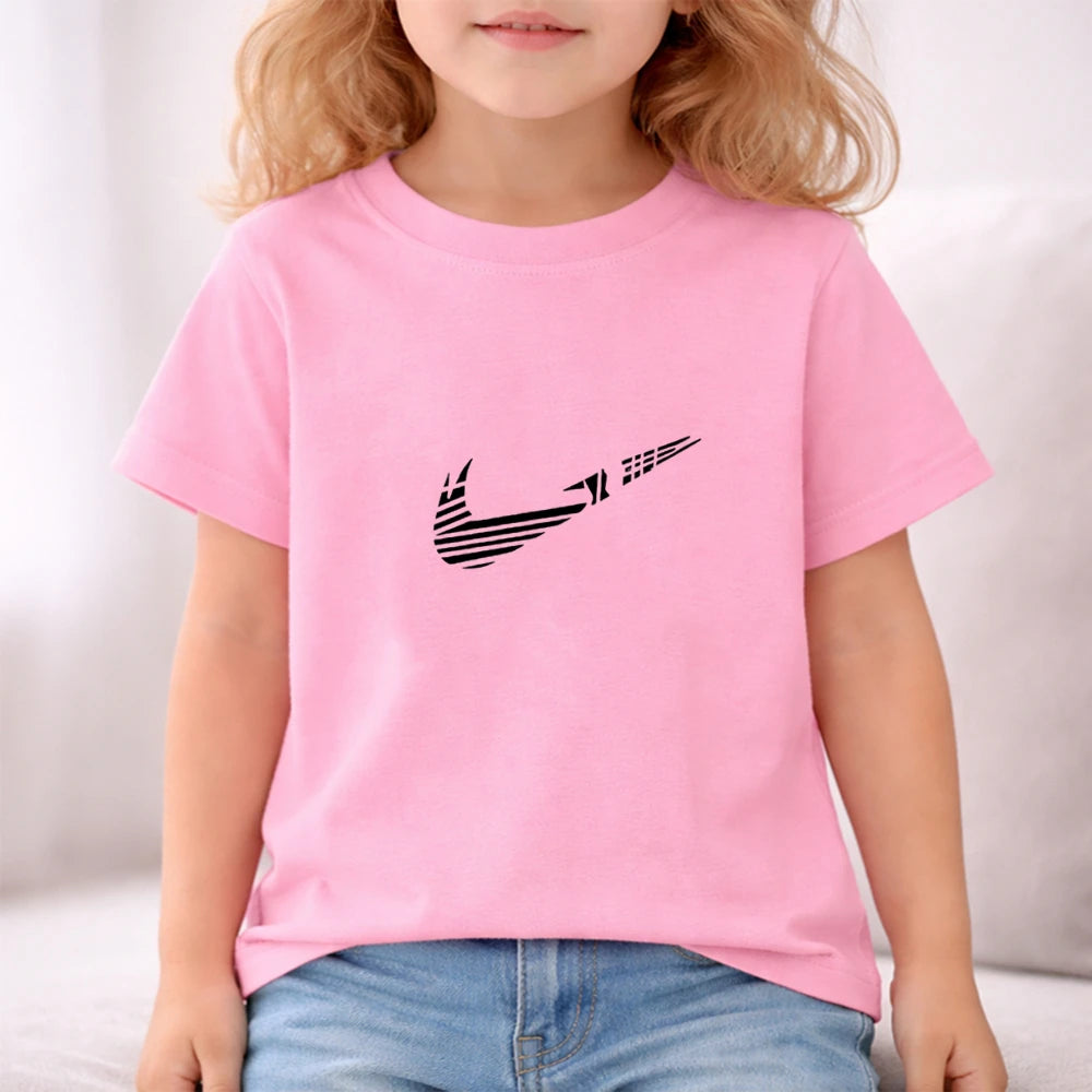 Children Set white T-shirt Short-Sleeved+Shorts Boy Girl Toddler 3-12Years Casual Sports Brand cool Fashio Clothes Summer