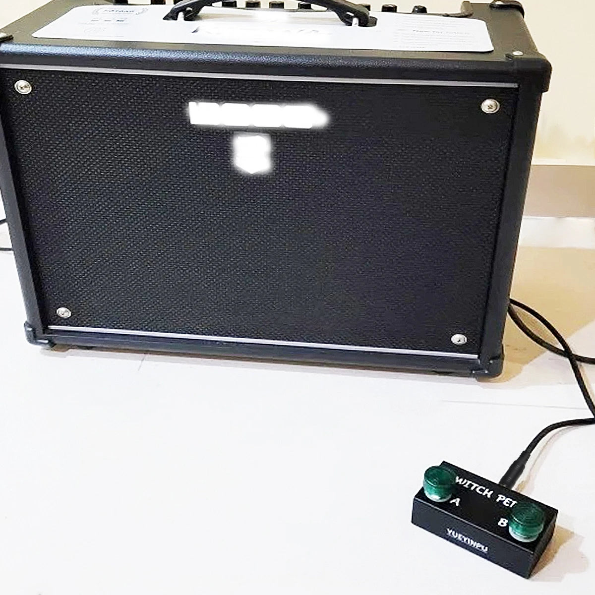 Latch Dual Switch Pedal for Guitar Amps Effect Pedal Latching Type With 2m TRS Cable Music Instrument Accessories