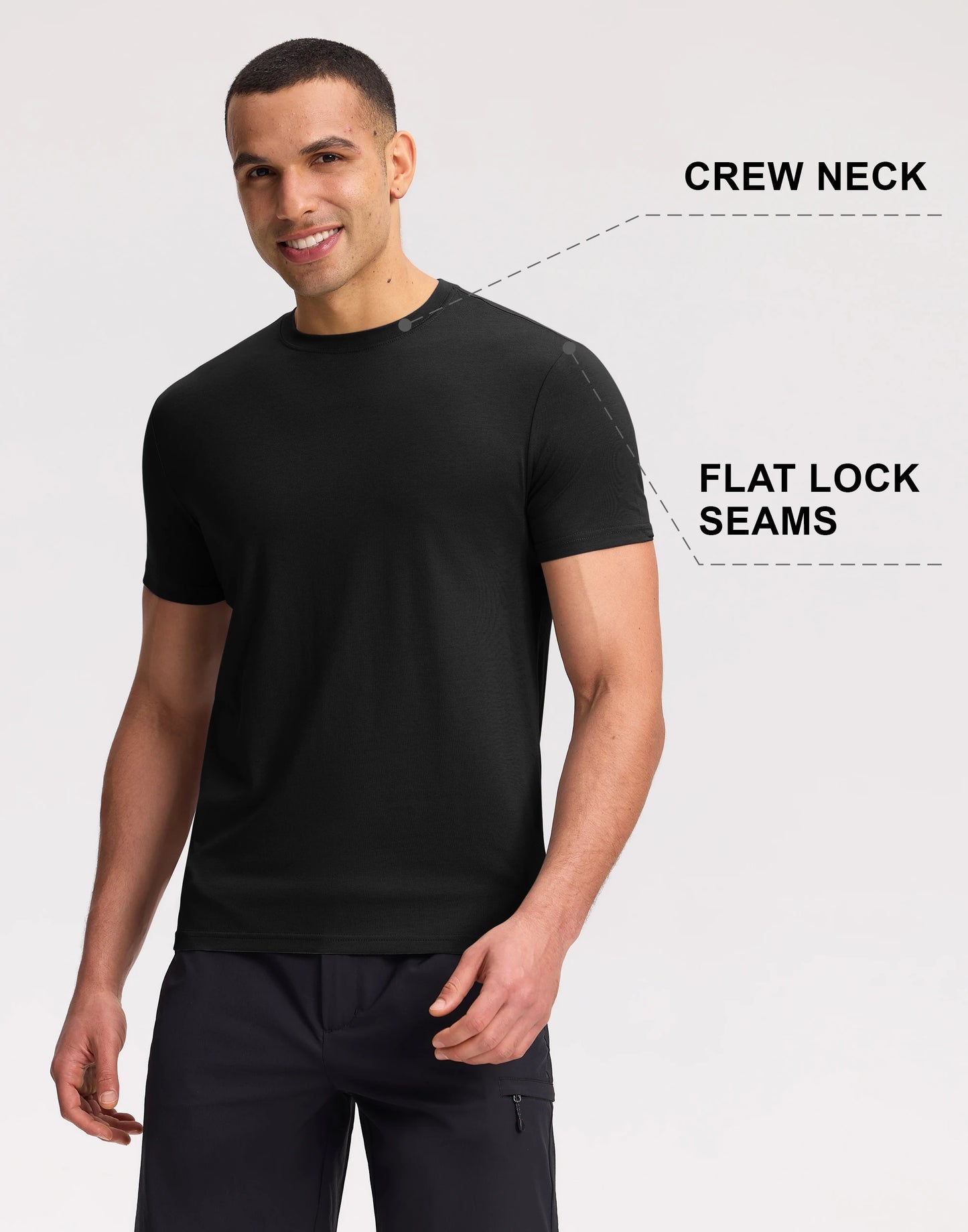 Pioneer Camp Men's T-Shirt Bamboo Viscose Ultra Soft Plain Male Shirts Cooling Crew Neck Casual Basic Tee Shirt Undershirt