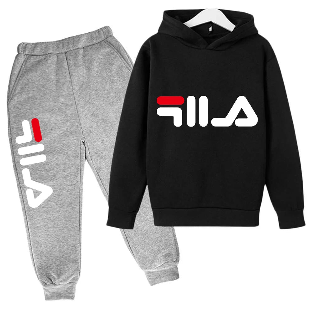 Spring Autumn New Fashion Kids Tracksuits 3-12 Years Boys and Girls Casual Sports Hoodie Tops+pants 2pcs Sets Children Clothes