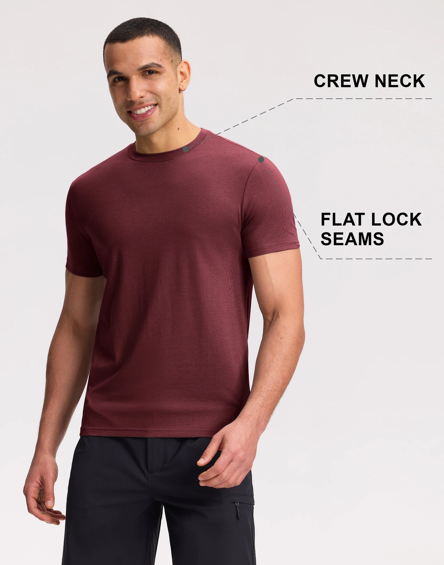 Pioneer Camp Men's T-Shirt Bamboo Viscose Ultra Soft Plain Male Shirts Cooling Crew Neck Casual Basic Tee Shirt Undershirt