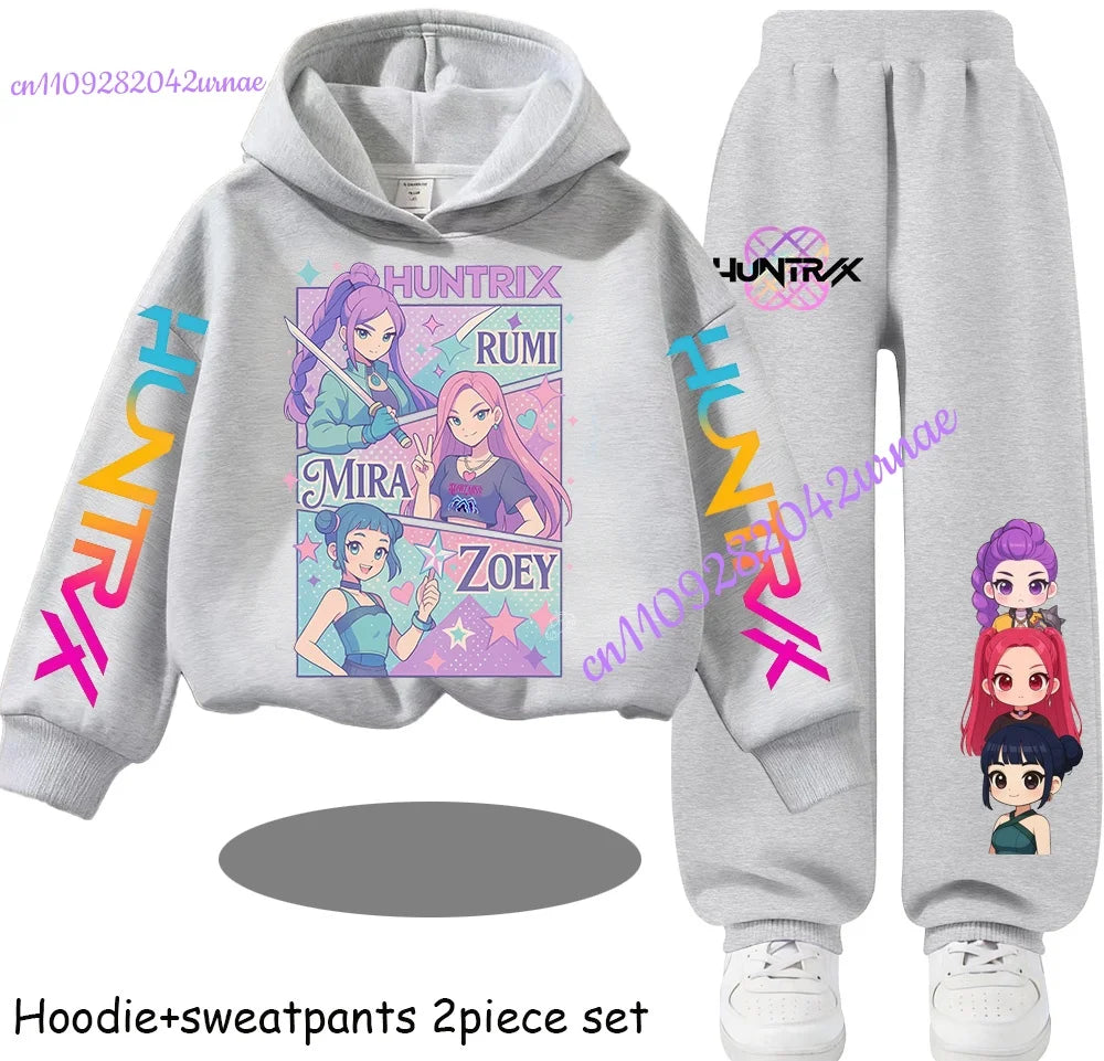 Kid Clothes Children's Zoey Hoodie Set with Boys' Rumi Casual Sports Shirt and Two Tone Girls' Soft and Comfortable Mira Pants
