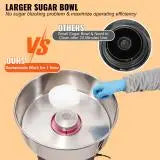 SucceBuy Electric Cotton Candy Machine Commercial Floss Maker Stainless Steel Bowl Sugar Scoop and Drawer for Birthday Party