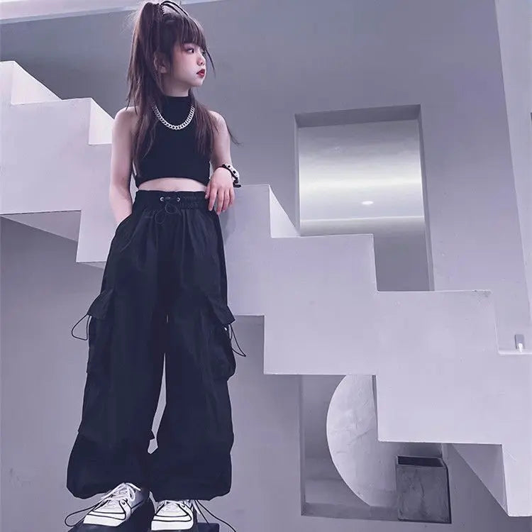 Teenage Girls Clothing Children Pants Kids Clothes Summer Streetwear Hip-hop Street Dance Casual Cargo Pants Fashion