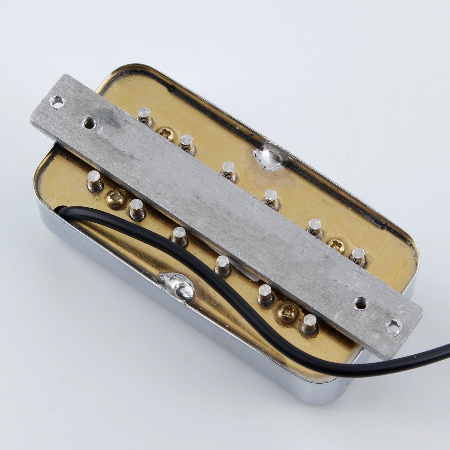 FLEOR Alnico II Electric Guitar Neck/Bridge Humbucker Pickup for FT Style Guitar, Chrome/Gold