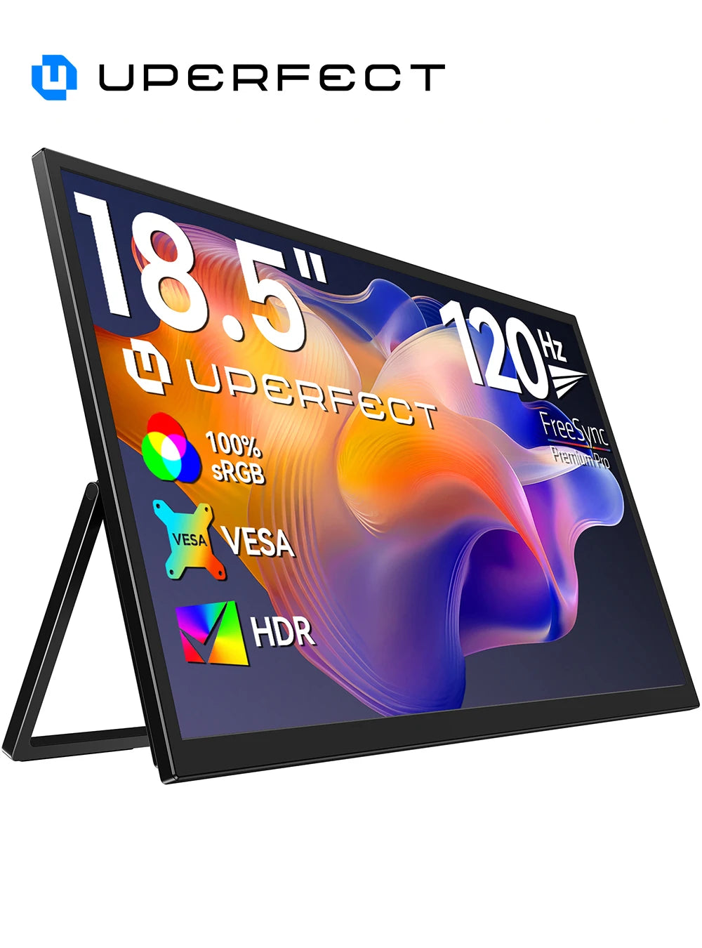 UPERFECT 18.5inch 120hz Portable Monitor 1080P 16:9 100%sRGB 300Cd/m² Display Game Screen For Laptop Mac Phone Xbox PS4/5 Switch