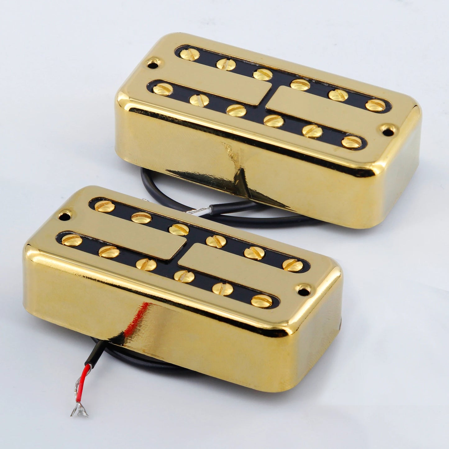 FLEOR Alnico II Electric Guitar Neck/Bridge Humbucker Pickup for FT Style Guitar, Chrome/Gold