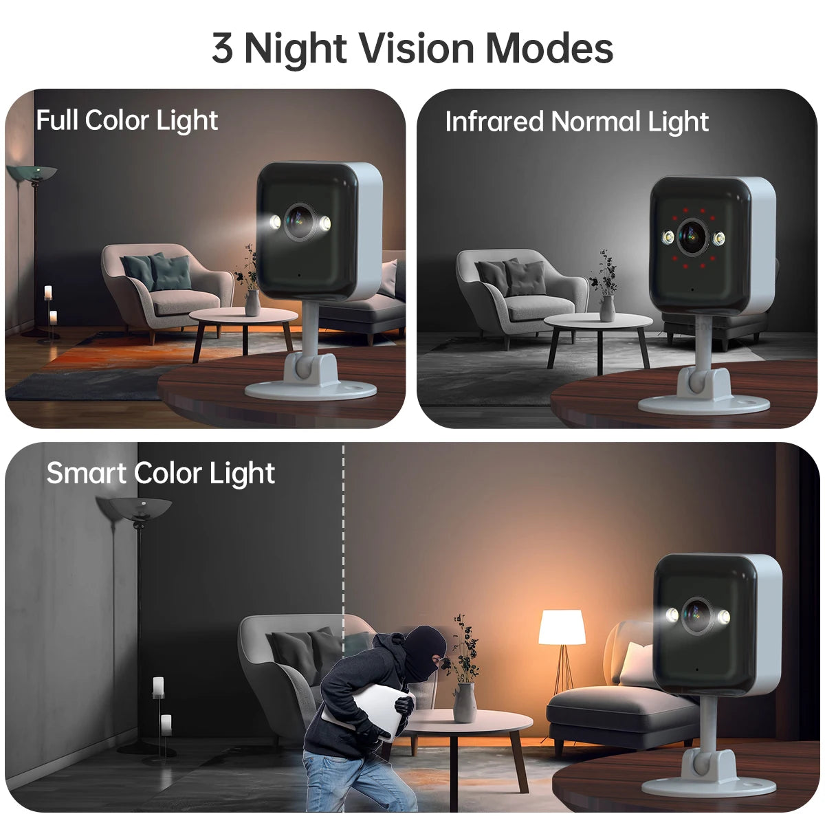JOOAN 3MP Wifi IP Camera Motion Detection Two-way audio Baby Monitor Smart Home Security Camera