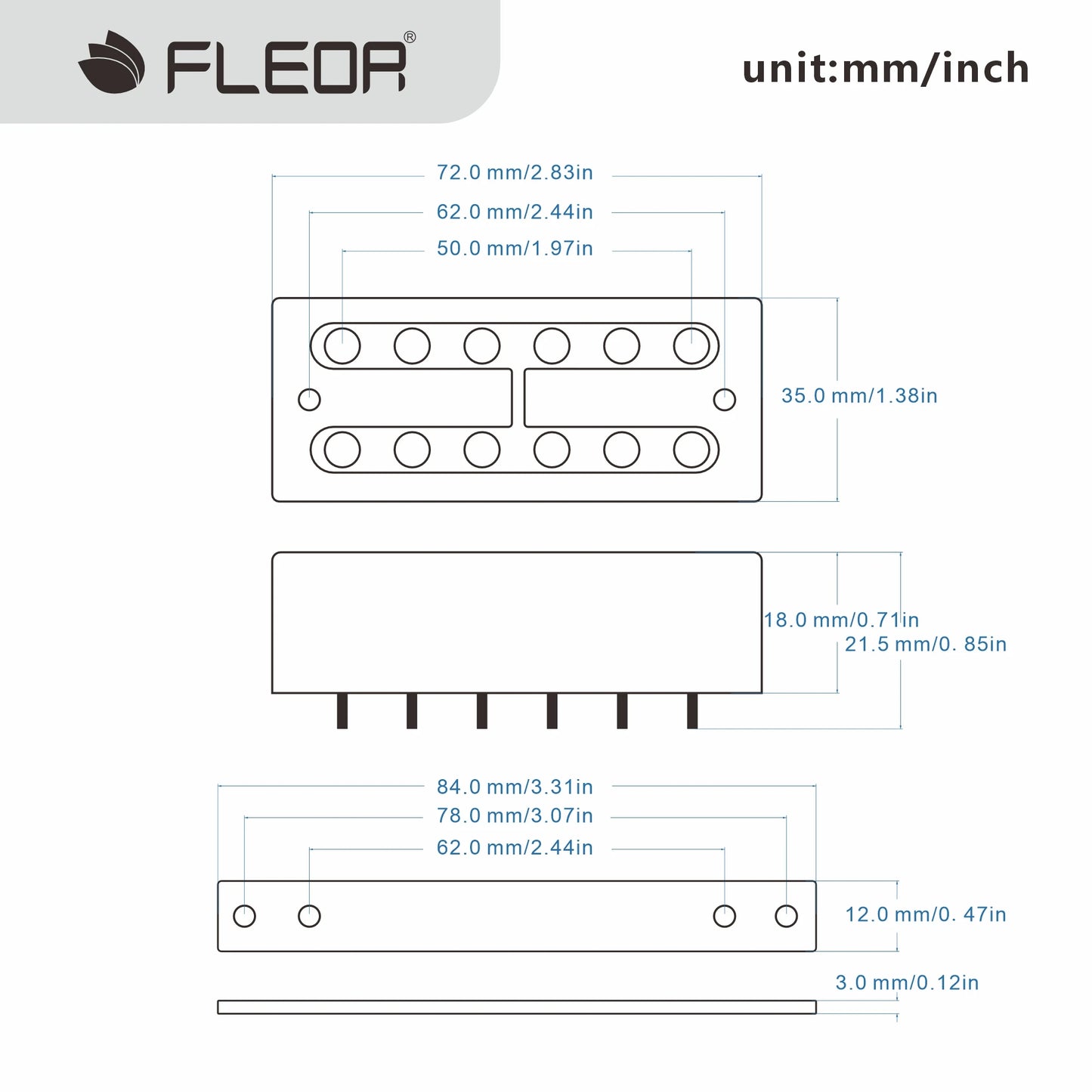 FLEOR Alnico II Electric Guitar Neck/Bridge Humbucker Pickup for FT Style Guitar, Chrome/Gold