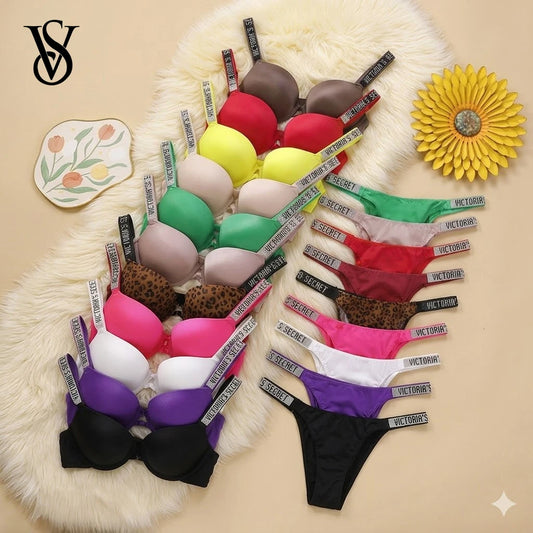 V Women Lace Push Up Bralette Seamless Comfortable Breathable Lingerie Home Wear Set Lingerie Set Underwear Set Bra Panty Set