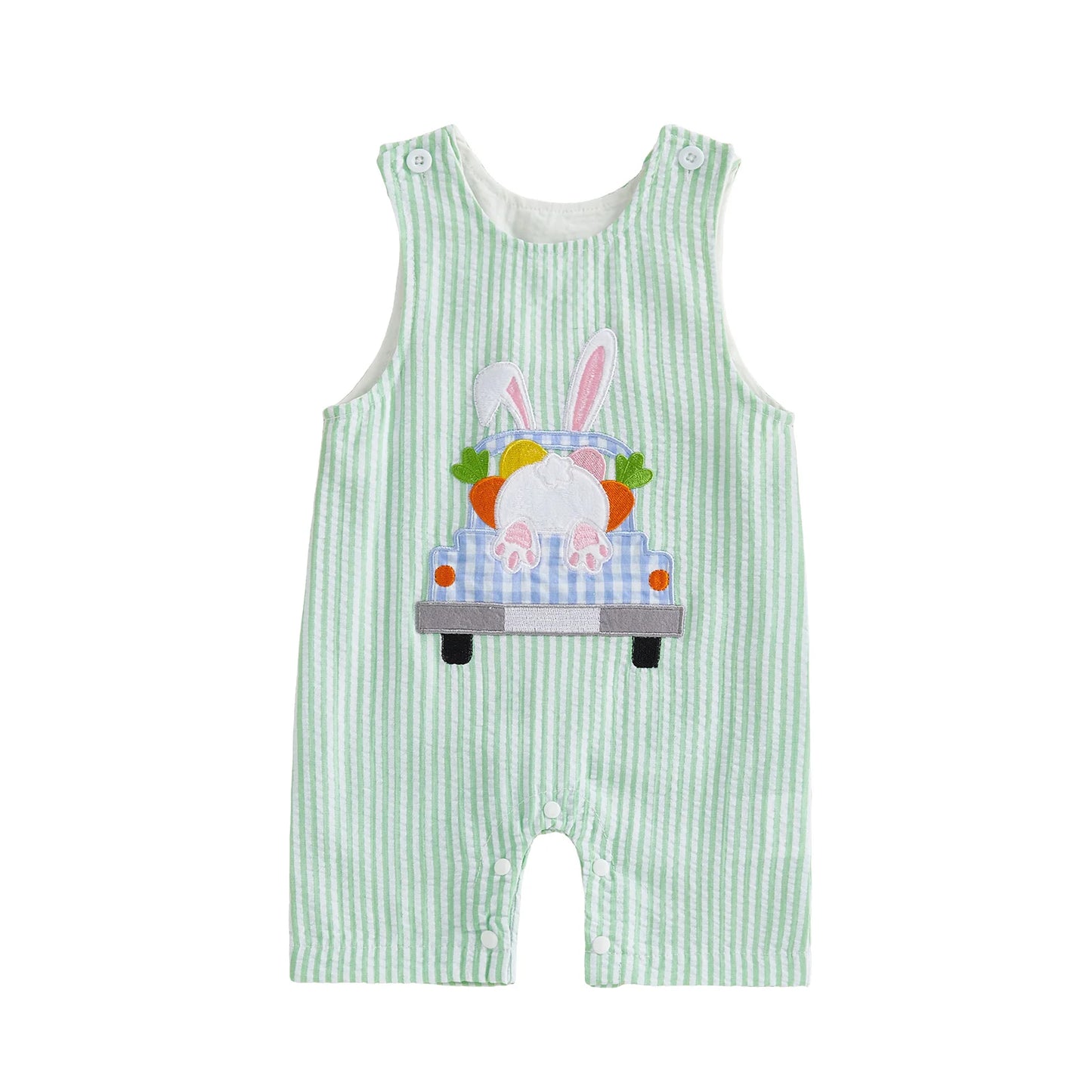 New Baby Boy Romper Cute Embroidered Sleeveless Buttons Short Jumpsuits 2026 Summer Toddler Overalls 0-18M