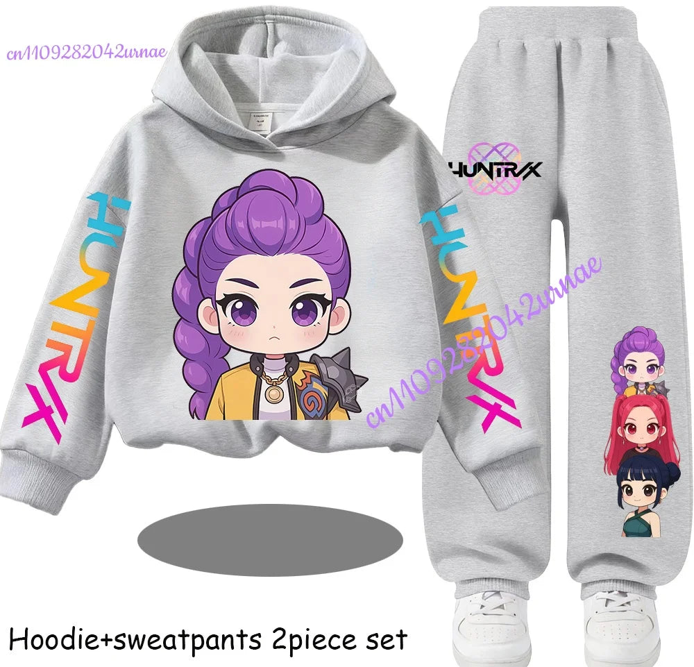 Kid Clothes Children's Zoey Hoodie Set with Boys' Rumi Casual Sports Shirt and Two Tone Girls' Soft and Comfortable Mira Pants