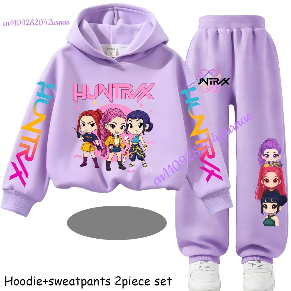 Kid Clothes Children's Zoey Hoodie Set with Boys' Rumi Casual Sports Shirt and Two Tone Girls' Soft and Comfortable Mira Pants