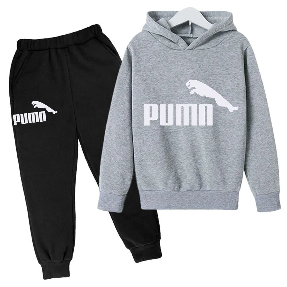 Spring Autumn New Fashion Kids Tracksuits 3-12 Years Boys and Girls Casual Sports Hoodie Tops+pants 2pcs Sets Children Clothes