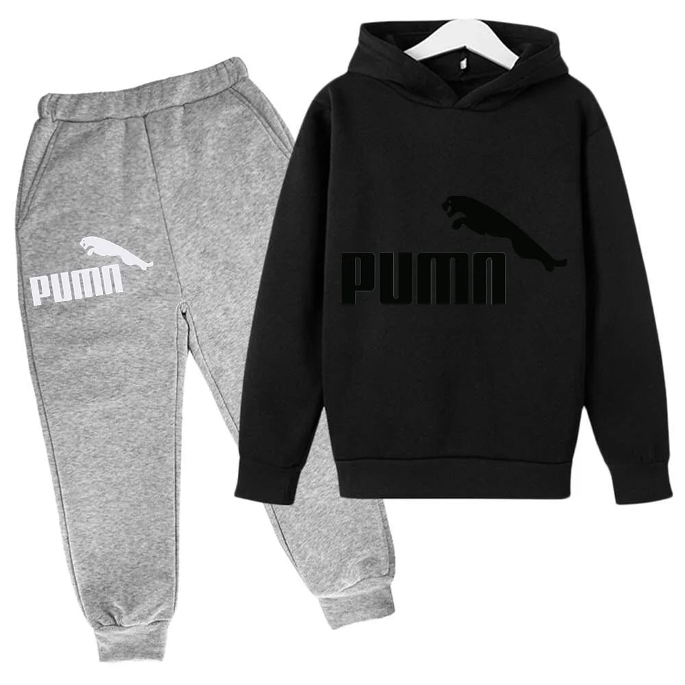 Spring Autumn New Fashion Kids Tracksuits 3-12 Years Boys and Girls Casual Sports Hoodie Tops+pants 2pcs Sets Children Clothes