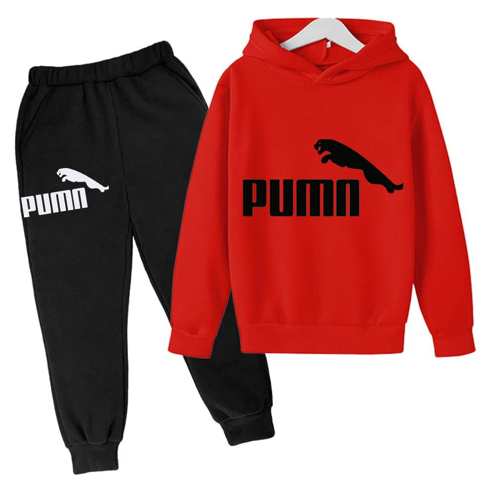 Spring Autumn New Fashion Kids Tracksuits 3-12 Years Boys and Girls Casual Sports Hoodie Tops+pants 2pcs Sets Children Clothes