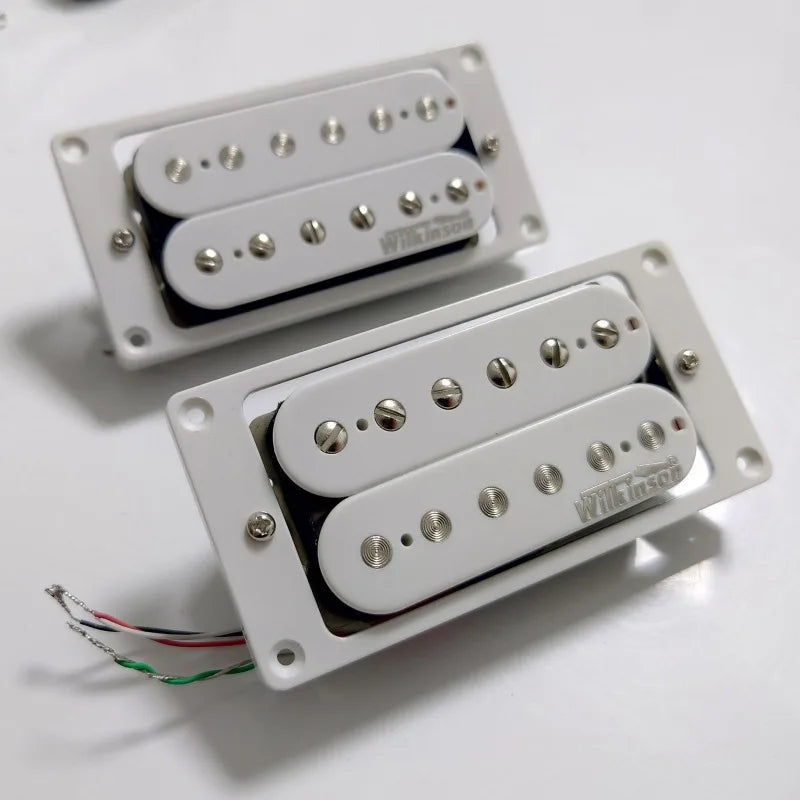Wilkinson Humbucker Pickup 4C White Alnico 5 WVCB & WVCH (Neck & Bridge) Set For Electric Guitar