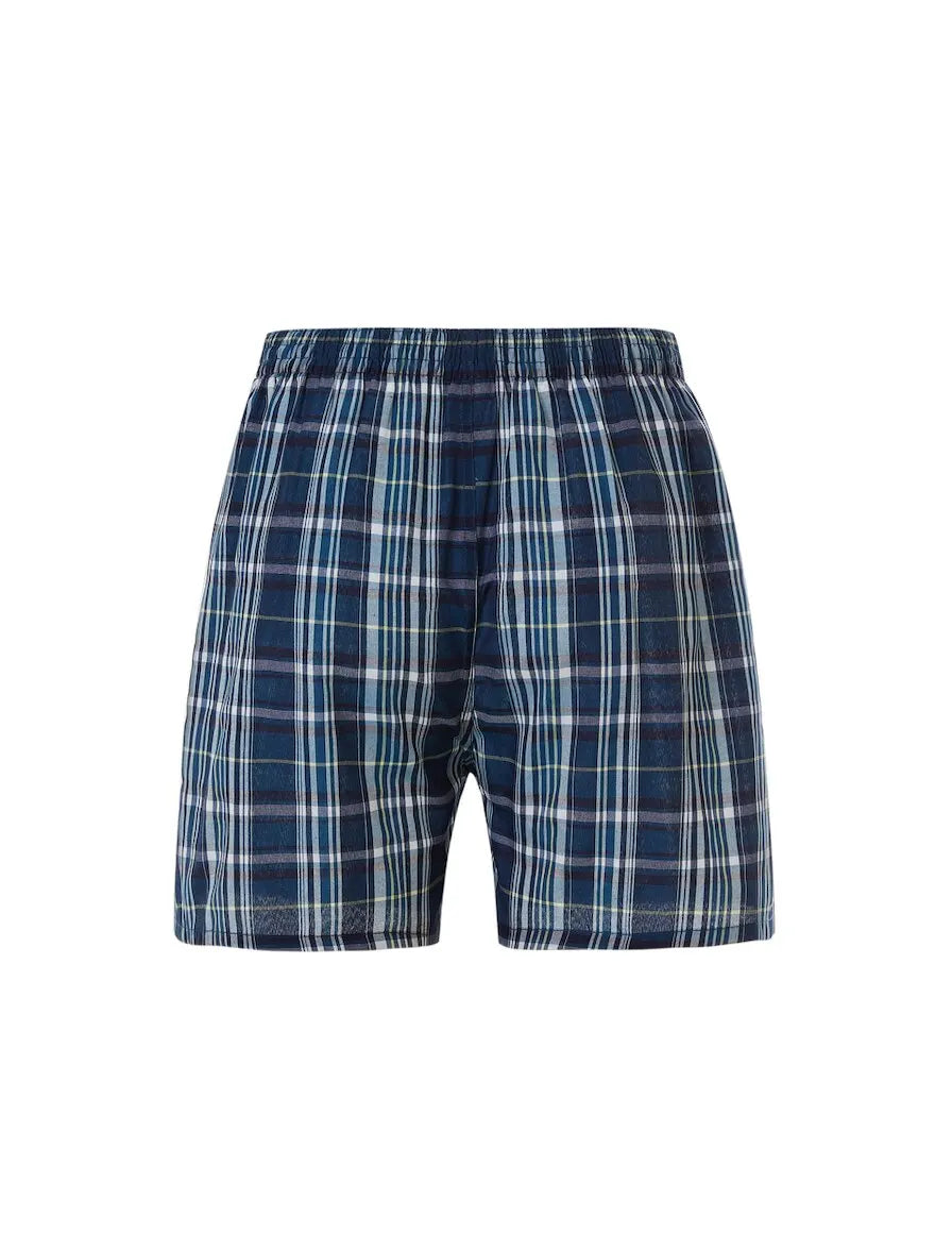 JupiterSecret 6pcs Men's Underwear Woven Boxer Shorts with Elastic Waistband and Button Random Color