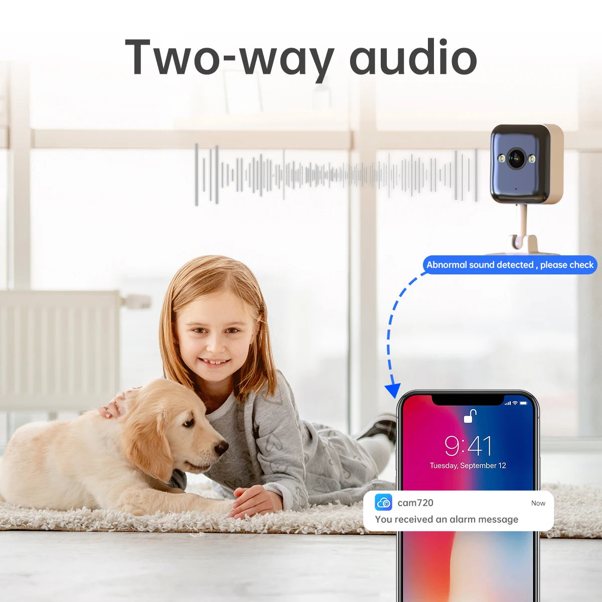 JOOAN 3MP Wifi IP Camera Motion Detection Two-way audio Baby Monitor Smart Home Security Camera