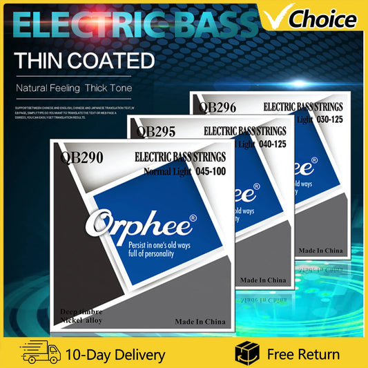 Orphee QB Bass Guitar Strings Normal Light Nickel Alloy Hexagonal Core Nano Coated Electric Bass Guitar Parts & Accessories