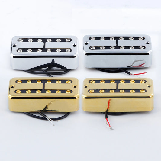 FLEOR Alnico II Electric Guitar Neck/Bridge Humbucker Pickup for FT Style Guitar, Chrome/Gold