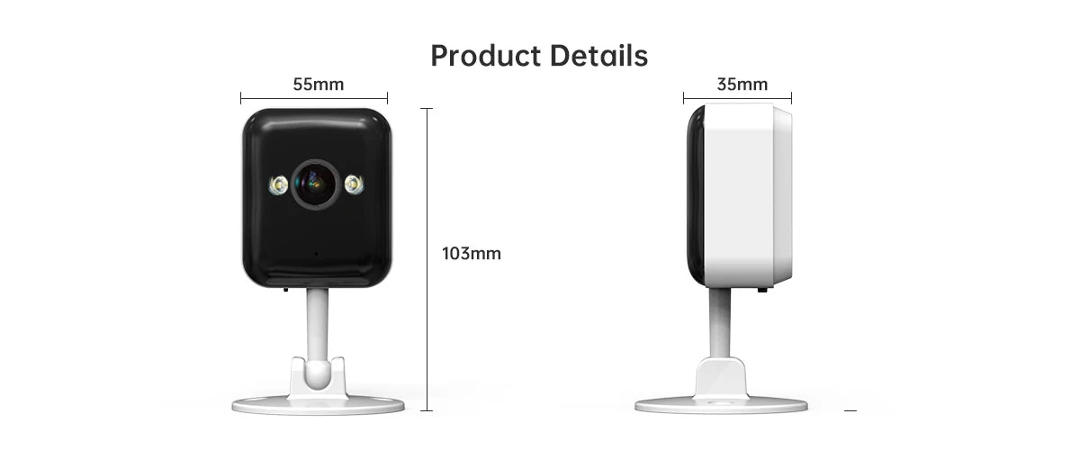 JOOAN 3MP Wifi IP Camera Motion Detection Two-way audio Baby Monitor Smart Home Security Camera