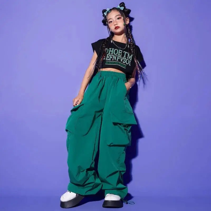 Teenage Girls Clothing Children Pants Kids Clothes Summer Streetwear Hip-hop Street Dance Casual Cargo Pants Fashion
