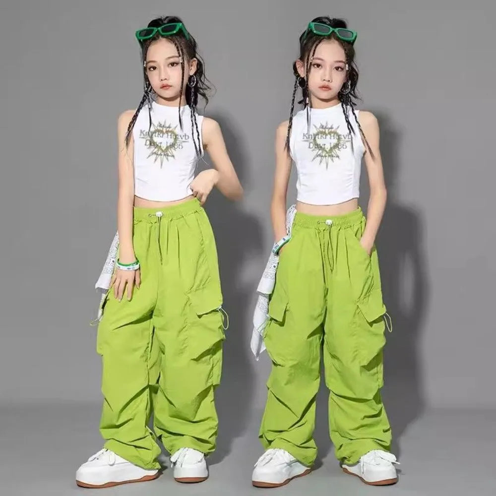 Teenage Girls Clothing Children Pants Kids Clothes Summer Streetwear Hip-hop Street Dance Casual Cargo Pants Fashion