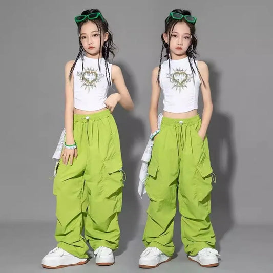 Teenage Girls Clothing Children Pants Kids Clothes Summer Streetwear Hip-hop Street Dance Casual Cargo Pants Fashion