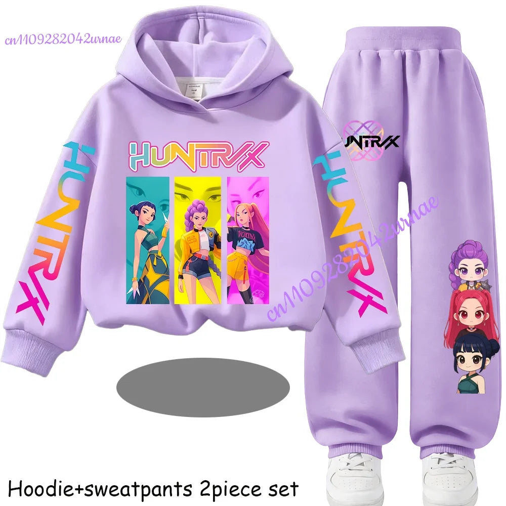 Kid Clothes Children's Zoey Hoodie Set with Boys' Rumi Casual Sports Shirt and Two Tone Girls' Soft and Comfortable Mira Pants