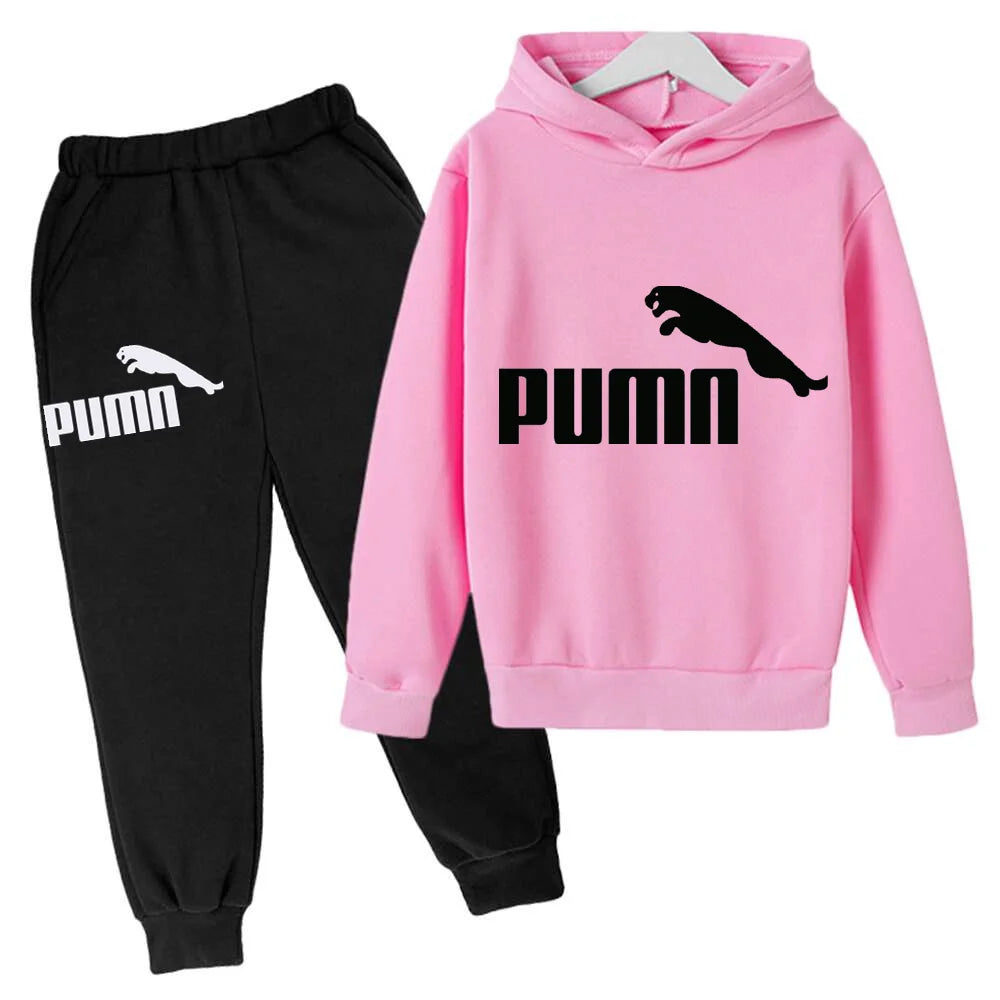 Spring Autumn New Fashion Kids Tracksuits 3-12 Years Boys and Girls Casual Sports Hoodie Tops+pants 2pcs Sets Children Clothes
