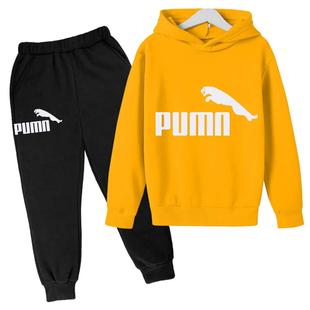 Spring Autumn New Fashion Kids Tracksuits 3-12 Years Boys and Girls Casual Sports Hoodie Tops+pants 2pcs Sets Children Clothes