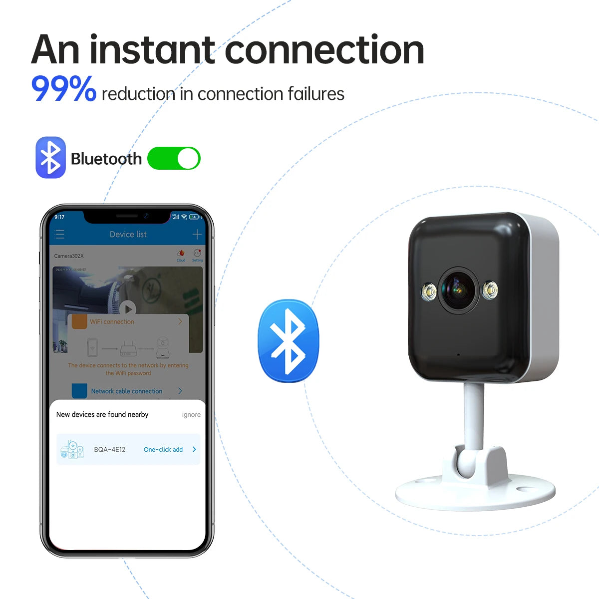 JOOAN 3MP Wifi IP Camera Motion Detection Two-way audio Baby Monitor Smart Home Security Camera