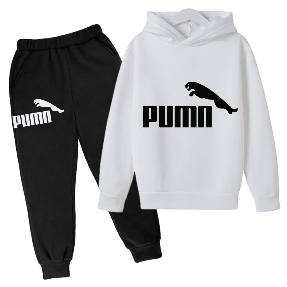 Spring Autumn New Fashion Kids Tracksuits 3-12 Years Boys and Girls Casual Sports Hoodie Tops+pants 2pcs Sets Children Clothes