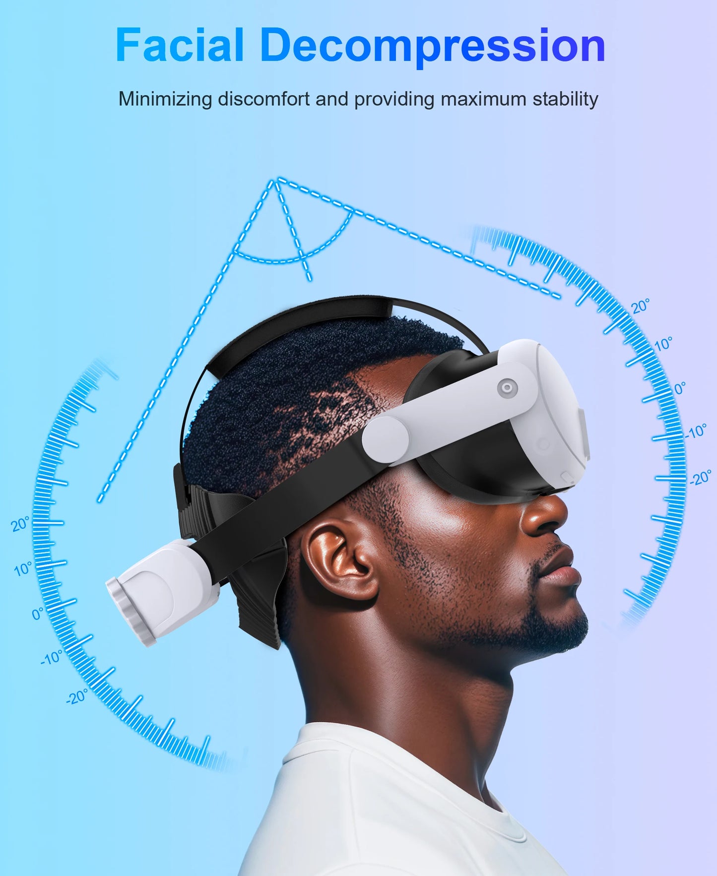 DinoFire MV1000 Head Strap For Meta Quest 3S/Quest 3/Quest 2  Head Strap Compatible for Oculus Head Strap