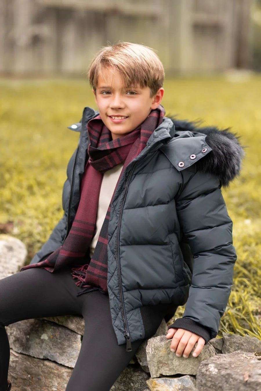 AP 2025 winter design waterproof fabric children down coat for girls and boys clothes