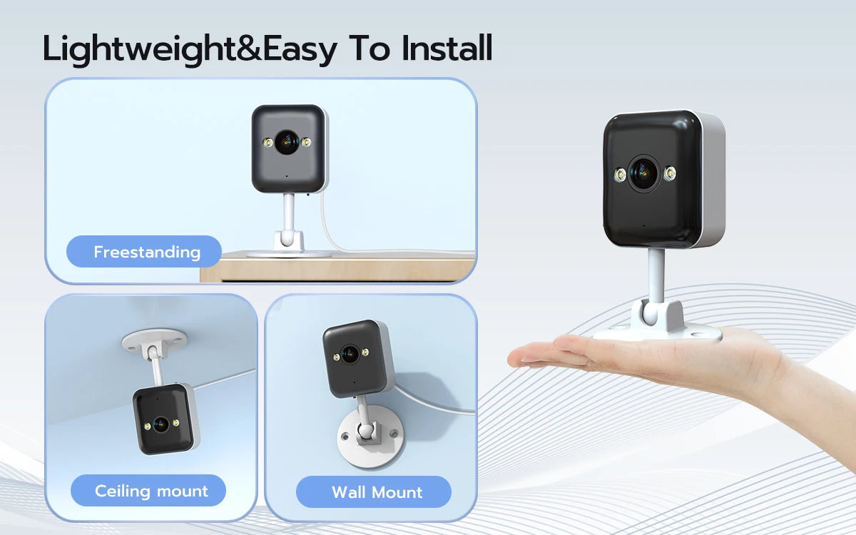 JOOAN 3MP Wifi IP Camera Motion Detection Two-way audio Baby Monitor Smart Home Security Camera