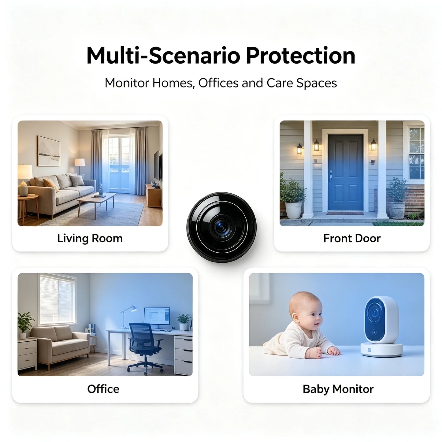 Y43  Baby Monitor Camera, Wireless WiFi Home HD Night Vision Baby Care Two-Way Audio Security Cam
